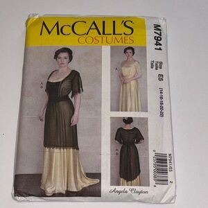 McCall's M7941 historical costume pattern designed by Angela Clayton sizes 14-22